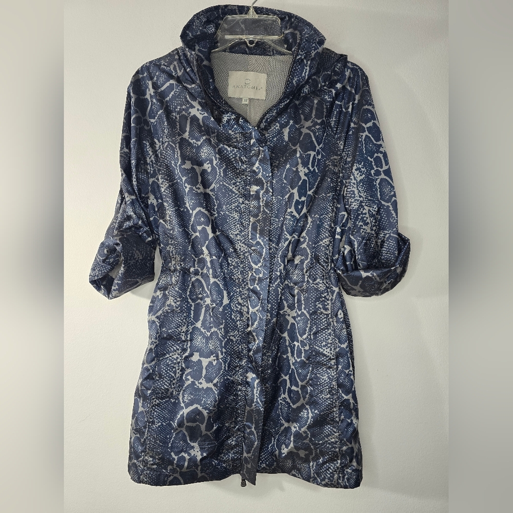 Anatomie Merika Python Windbreaker Jacket Hooded … - image 2